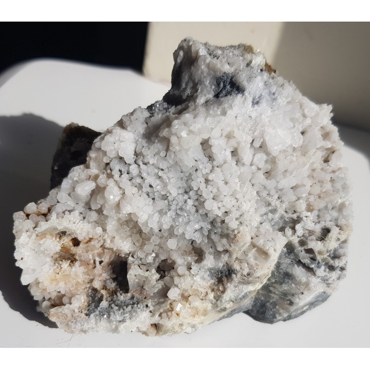 Szczotka kwarcowa ze złoża rud polimetalicznych w Chełmcu k. Jawora