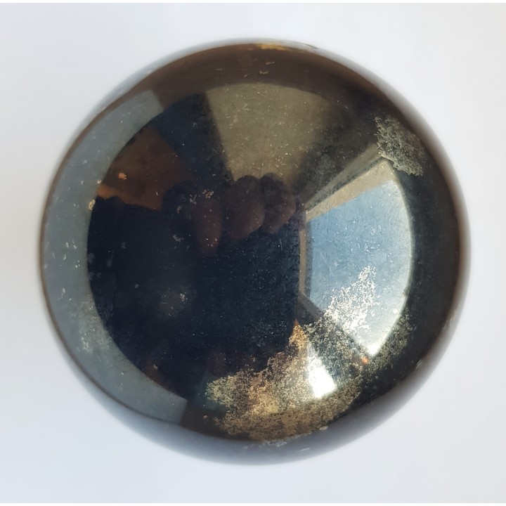 Czarna kula z kruszcami z Miedzianki k. Janowic Wlk.