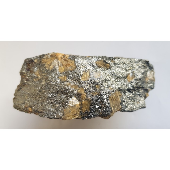 Okaz masywnego tetraedrytu z wrostkami syderytu z Rożnawy (Słowacja)