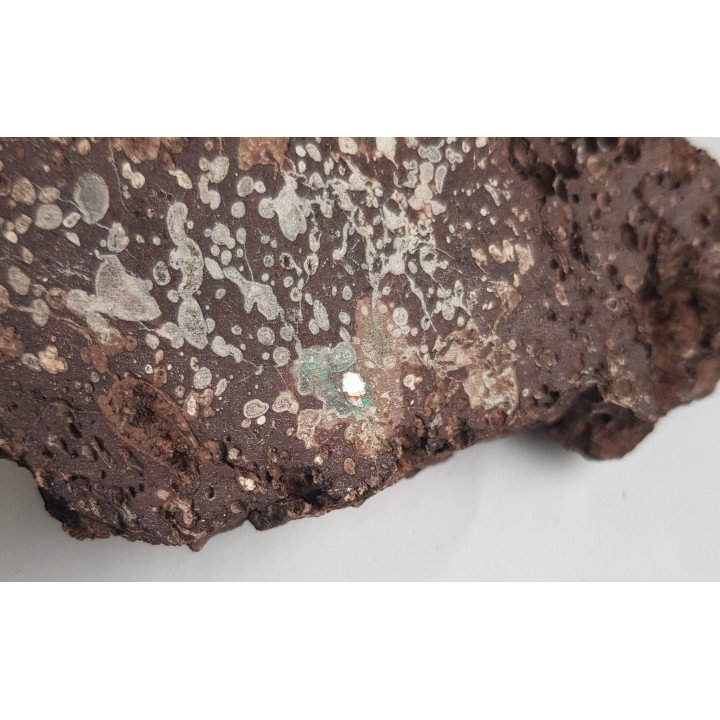 Miedź rodzima w melafirze migdałowcowym z Sokołowca w Górach Kaczawskich