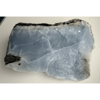 Piękny, błękitny anhydryt z kopalin Rudna (KGHM)