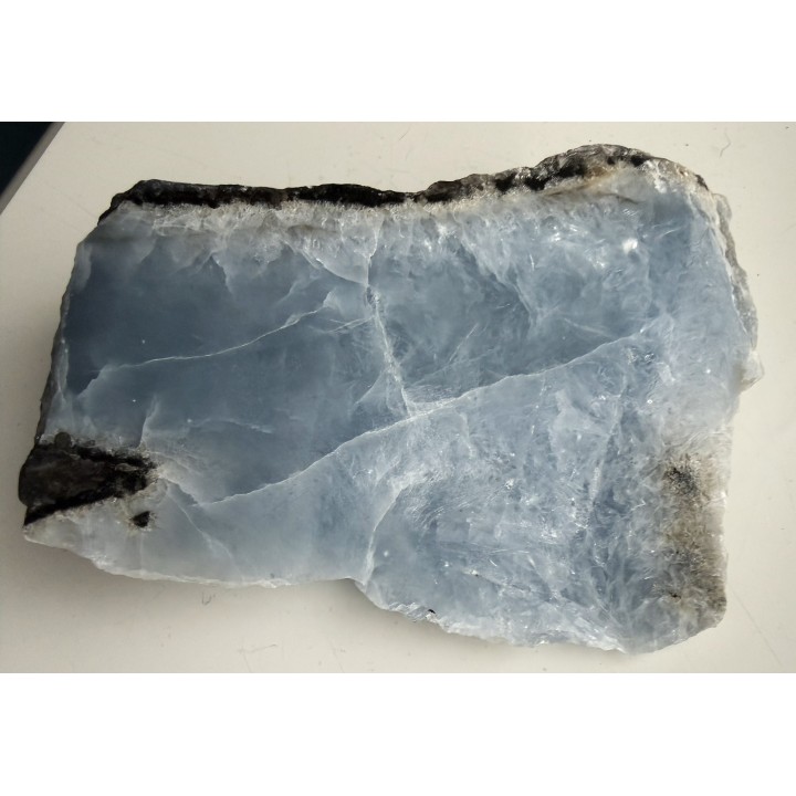 Piękny, błękitny anhydryt z kopalin Rudna (KGHM)