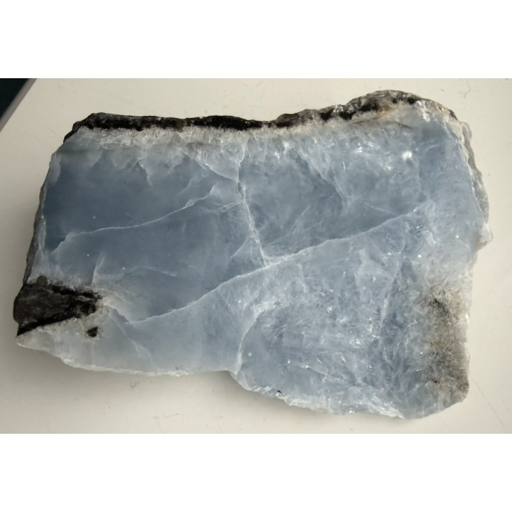 Piękny, błękitny anhydryt z kopalin Rudna (KGHM)