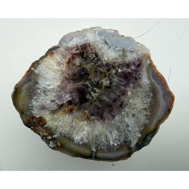 Agat z ametystowym strefą centralną z Bierkowic