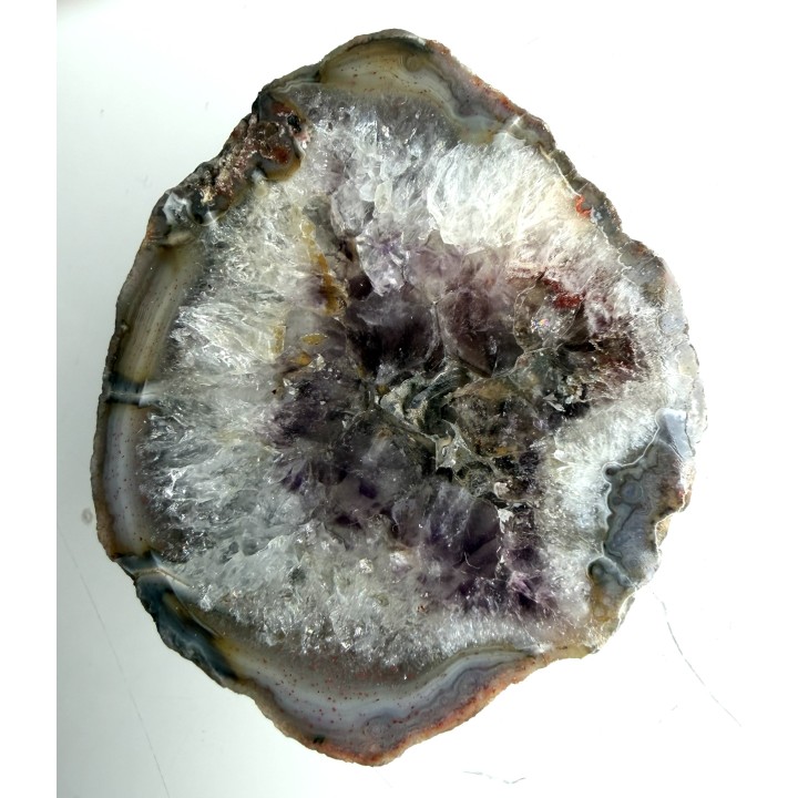 Agat z ametystowym strefą centralną z Bierkowic