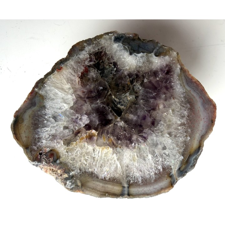 Agat z ametystowym strefą centralną z Bierkowic