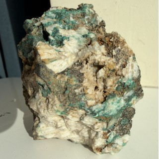 Malachit w żyle kwarcowej z Gór Kaczawskich