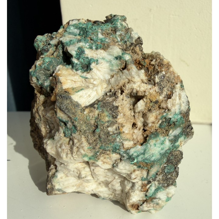 Malachit w żyle kwarcowej z Gór Kaczawskich