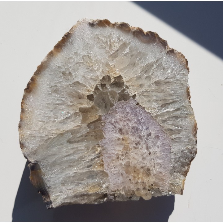 Geoda ametystowa z rzeki Bobru w Sudetach