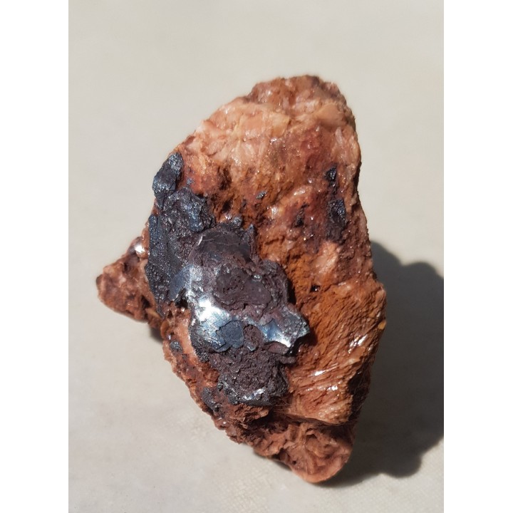 Hematyt na barycie z kopalni Wilcza