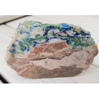 Różanka świętokrzyska zmineralizowana malachitem i azurytem