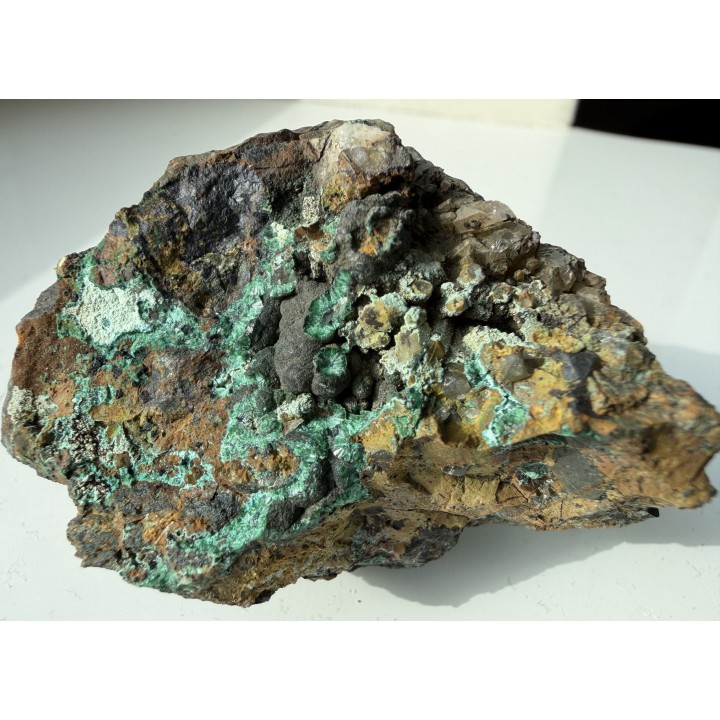 Cornwallit/pseudomalachit z Miedzianki k. Janowic Wlk.