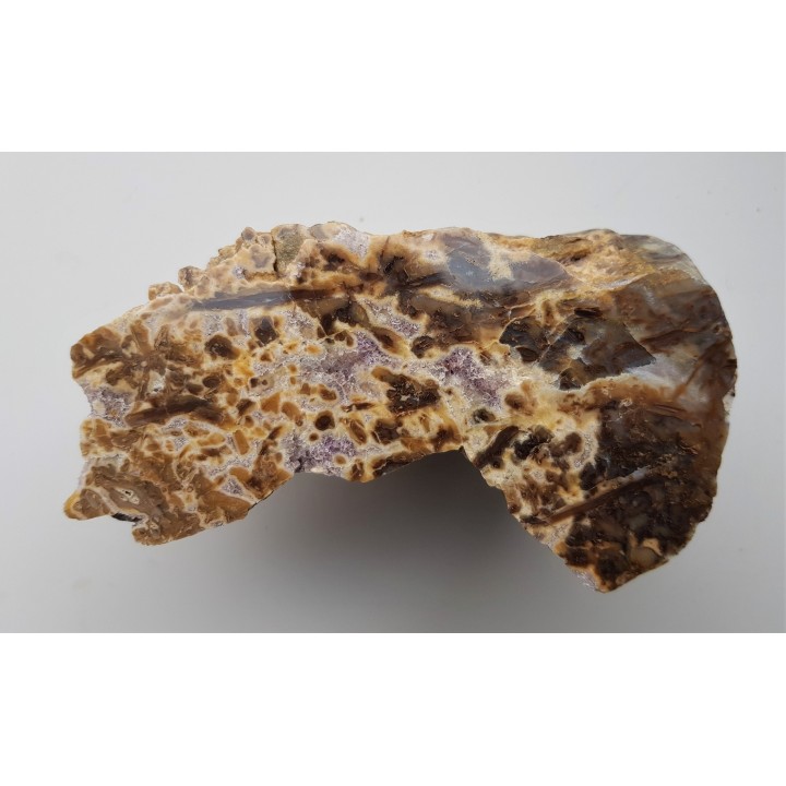 Chalcedon z ametystem z aluwiów Nysy Kłodzkiej