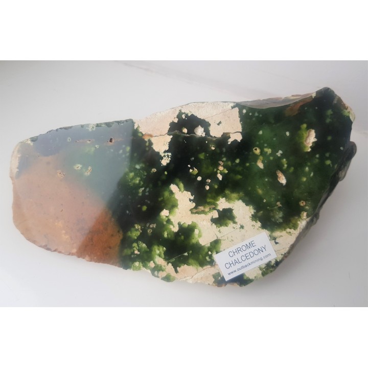 Wyjątkowy okaz mtorolitu (chalcedon chromowy) z Australii