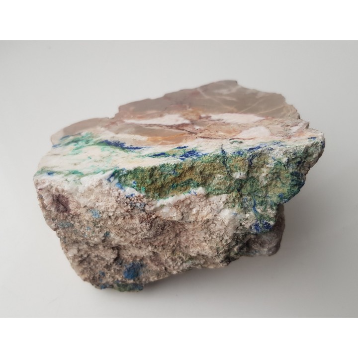 Różanka świętokrzyska zmineralizowana malachitem i azurytem