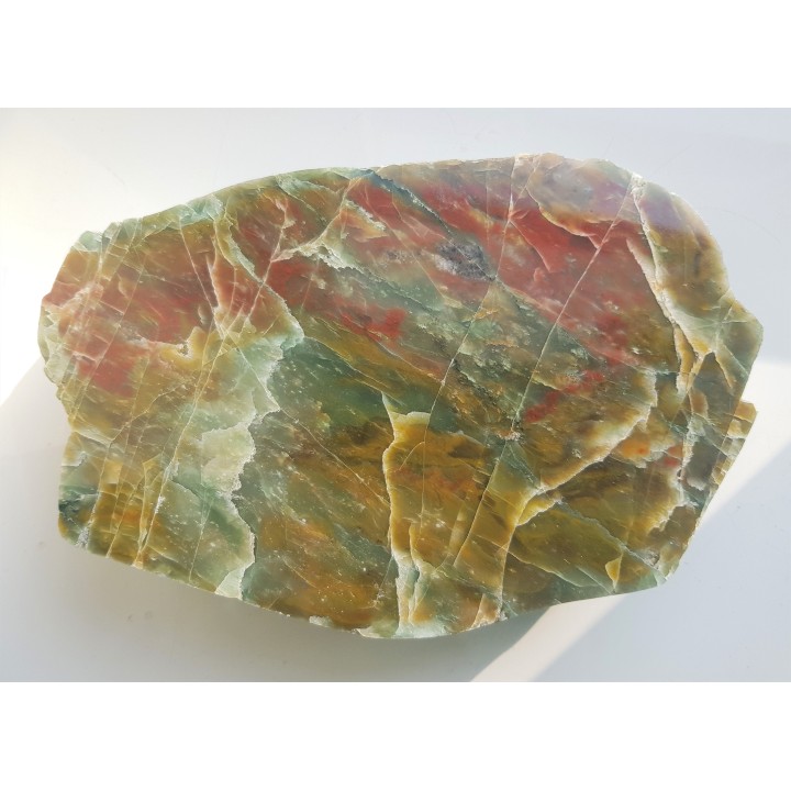 Intensywnie jasnozielony kwarc - otoczak z kulmu okolic Kamiennej Góry