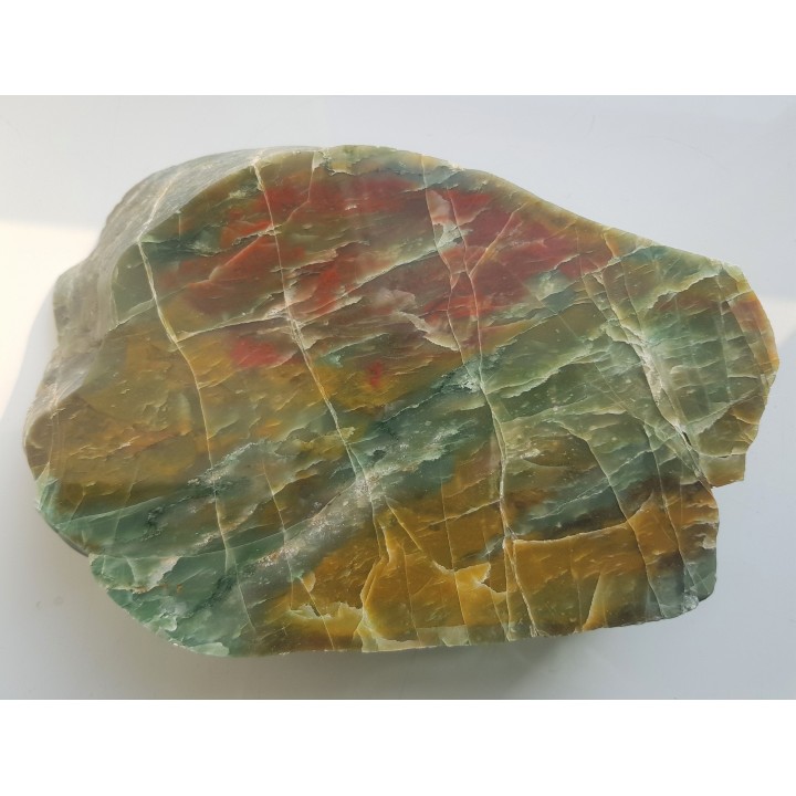 Intensywnie jasnozielony kwarc - otoczak z kulmu okolic Kamiennej Góry