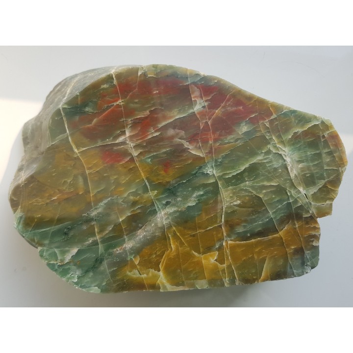 Intensywnie jasnozielony kwarc - otoczak z kulmu okolic Kamiennej Góry