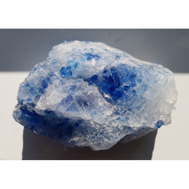 Spektakularny, duży, błękitny halit z Kłodawy