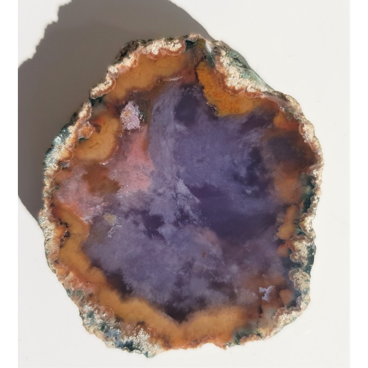 Niespękany, przezroczysty, fioletowy agat