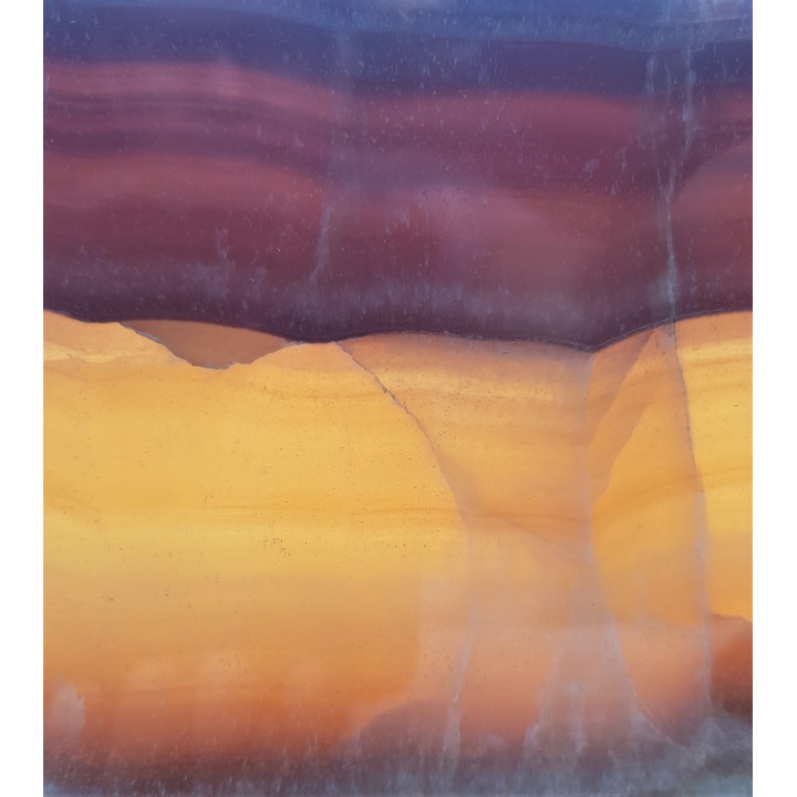 Płyta onyksu marmurowego z kamieniołomu Laskowa w Górach Świętokrzyskich