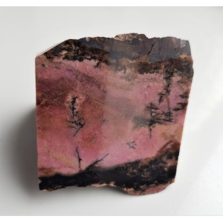 Polerowany okaz rodonitu (orliec) z Uralu