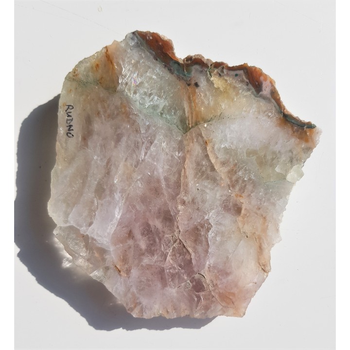 Kwarc różowy i zielony oraz chalcedon z Rudna k. Krakowa