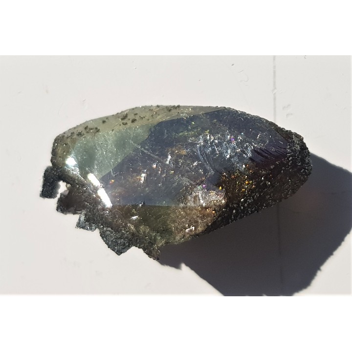 Idealnie wykształcony, zielony tytanit z żył alpejskich (Austria, Hoche Tauern)