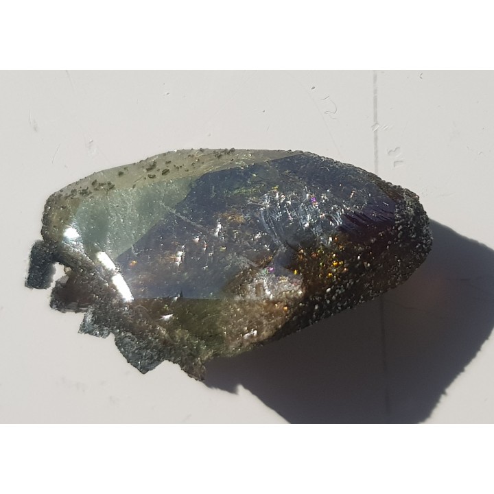 Idealnie wykształcony, zielony tytanit z żył alpejskich (Austria, Hoche Tauern)