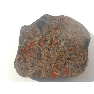 Barwna brekcja wulkaniczna, eratyk, Orzechowo - pobrzeże Bałtyku