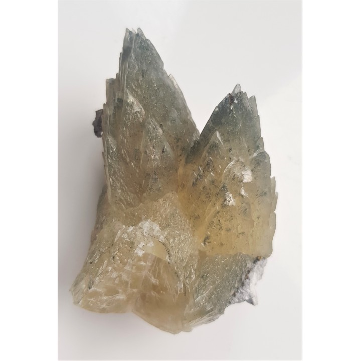 Unikatowe kryształy zielonego kalcytu z pirytem z Lubina