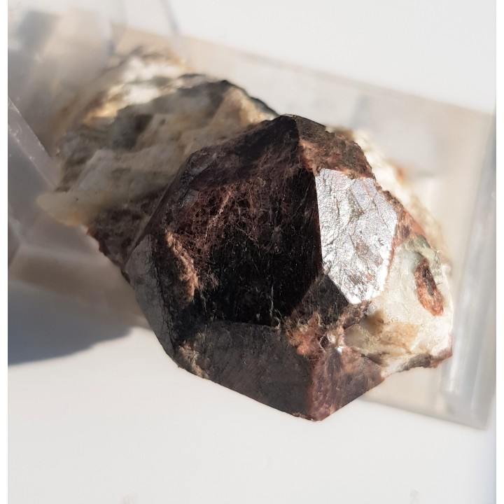 Doskonale wykształcony kryształ granatu z Piławy Górnej