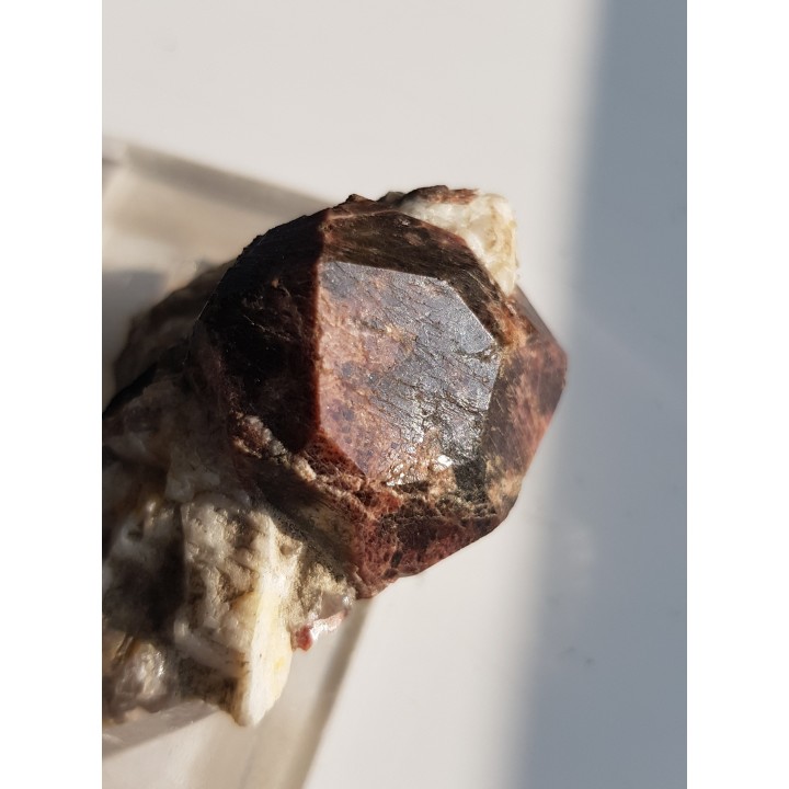 Doskonale wykształcony kryształ granatu z Piławy Górnej