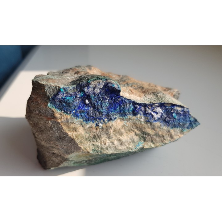 Kryształy azurytu z kopalni rud miedzi w Lubinie (LGOM)