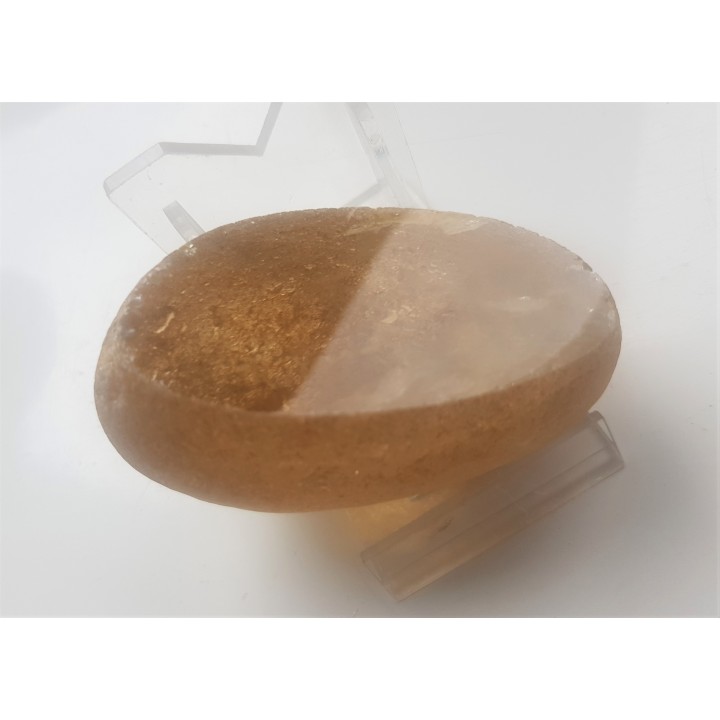 Unikat - otoczak kwarcu dymnego z aluwiów Bobru