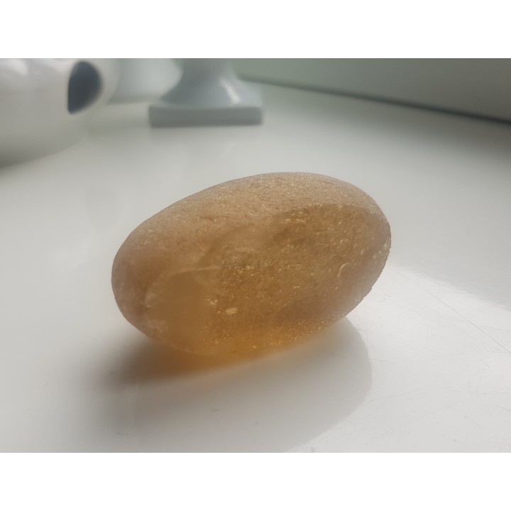 Unikat - otoczak kwarcu dymnego z aluwiów Bobru