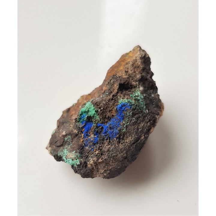 Azuryt i malachit na żelaziaku brunatnym z Gór Kaczawskich