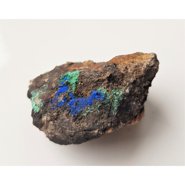 Azuryt i malachit na żelaziaku brunatnym z Gór Kaczawskich