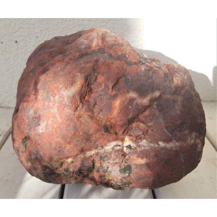 Krwistoczerwony jaspis wielkości głowy ze Starych Bogaczowic