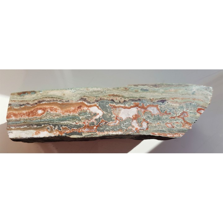 Agat żyłowy z Borówna obficie impregnowany pirytem