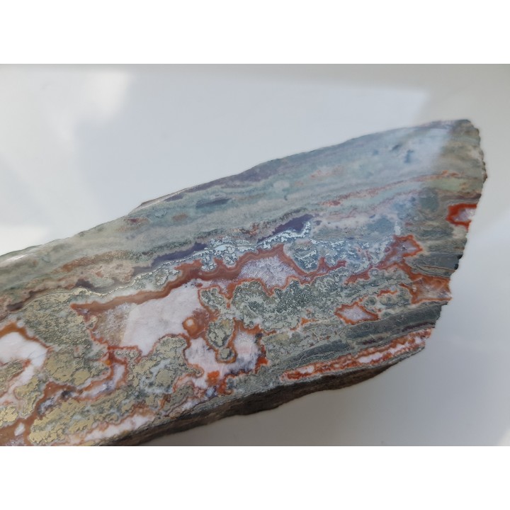 Agat żyłowy z Borówna obficie impregnowany pirytem