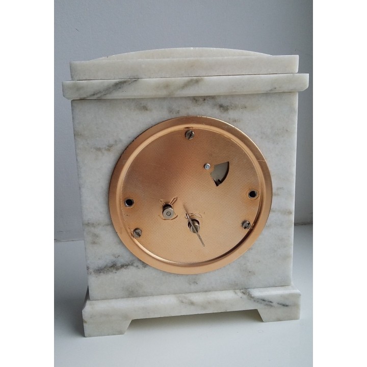 Zegar kominkowy z lazurytu i marmuru w stylu klasycystycznym