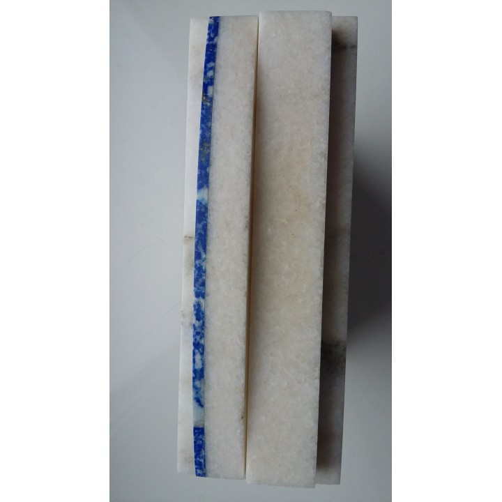 Zegar kominkowy z lazurytu i marmuru w stylu klasycystycznym