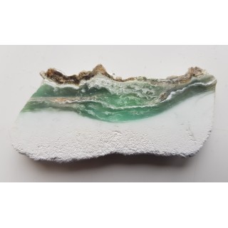 Chryzopraz w magnezycie z Wir k. Sobótki