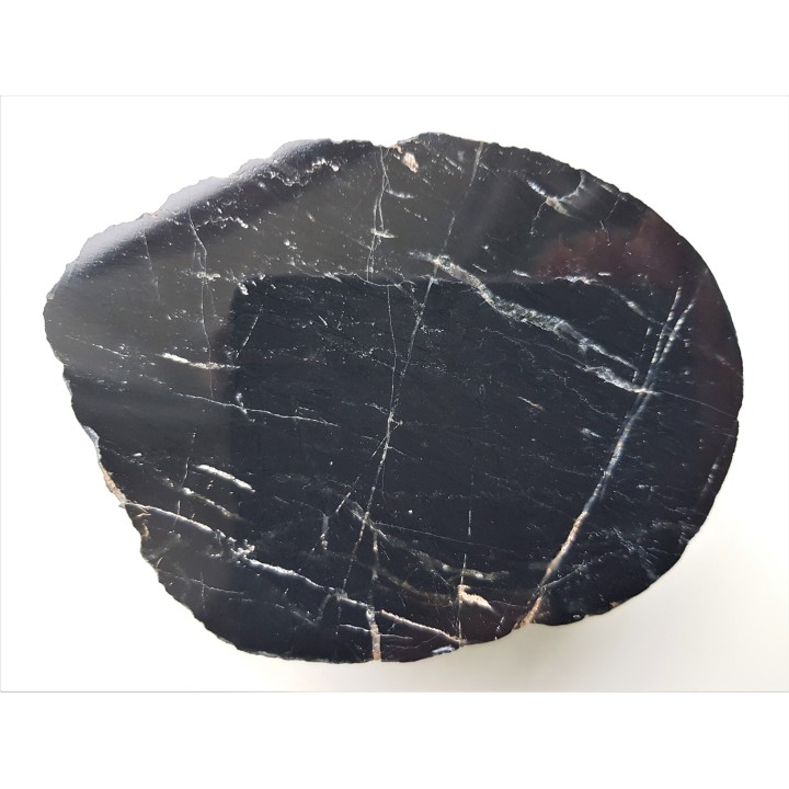 Polerowany lidyt z kulmu niecki śródsudeckiej okolic Wałbrzycha