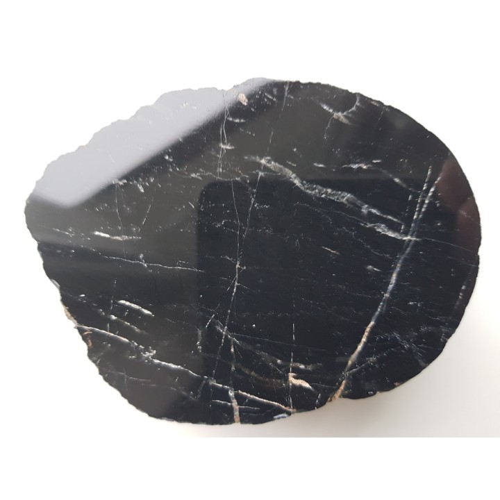 Polerowany lidyt z kulmu niecki śródsudeckiej okolic Wałbrzycha