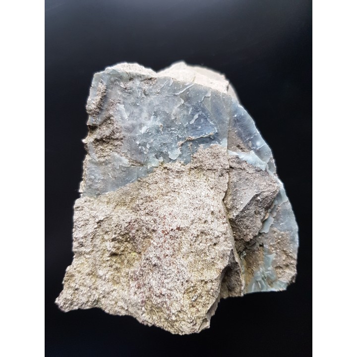 Niebieski foleryt (dickit) jako żyła w jasnym piaskowcu z Nowej Rudy