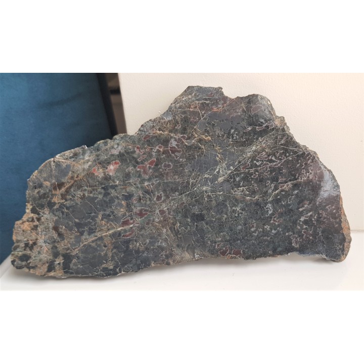 Troktolit, pstrągowiec z iddingsytem z Nowej Rudy - Słupca