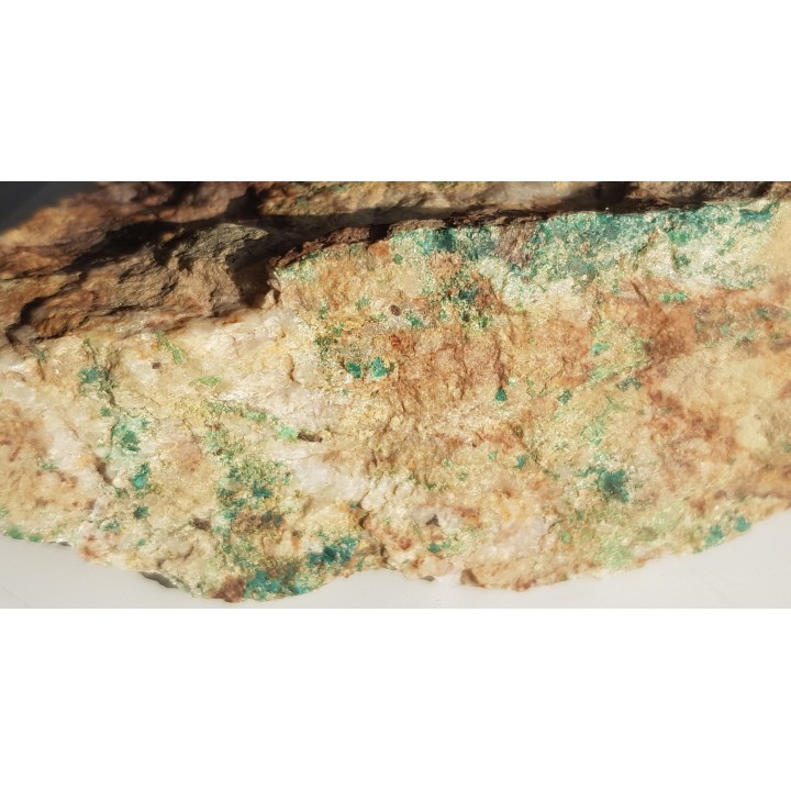 Turkus w żyle kwarcowej z granitów z Sadów k. Sobótki