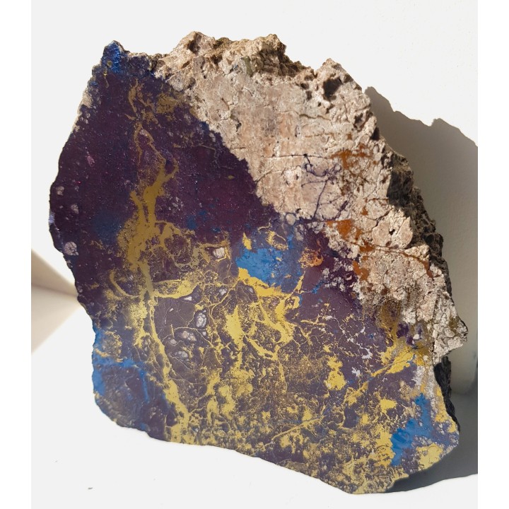 Kowelin i chalkopiryt w dolomicie z Lubina (KGHM)